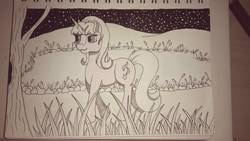 Size: 1632x918 | Tagged: safe, artist:fia94, starlight glimmer, g4, female, solo, traditional art