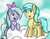 Size: 1420x1100 | Tagged: safe, artist:freefraq, flitter, sunshower raindrops, pony, g4, cloud, duo