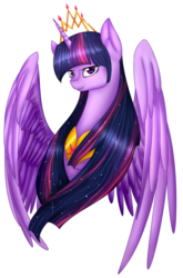 Size: 1801x2725 | Tagged: safe, artist:midfire, twilight sparkle, alicorn, pony, g4, female, new crown, simple background, solo, spread wings, transparent background, twilight sparkle (alicorn)