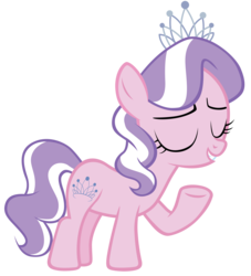 Size: 7000x7700 | Tagged: safe, artist:tardifice, diamond tiara, crusaders of the lost mark, g4, absurd resolution, eyes closed, female, photoshop, raised hoof, simple background, solo, transparent background, vector