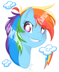 Size: 700x850 | Tagged: safe, artist:hatchet-ears, rainbow dash, g4, cutie mark, female, portrait, solo