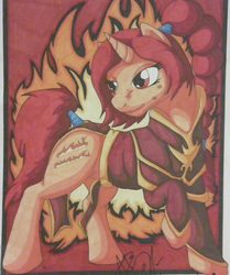 Size: 1281x1534 | Tagged: safe, artist:stormblaze-pegasus, derpibooru exclusive, oc, oc:trail blaze, avatar the last airbender, azula, crossover, fire, firebender, nickelodeon