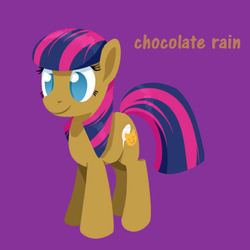 Size: 605x605 | Tagged: safe, artist:osbkannora, oc, oc only, oc:chocolate rain, magical lesbian spawn, offspring, parent:pinkie pie, parent:twilight sparkle, parents:twinkie, solo