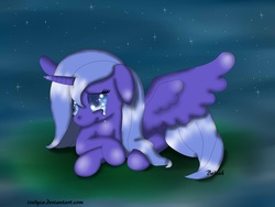 Size: 4000x3000 | Tagged: safe, artist:izelyca, princess luna, g4, crying, female, s1 luna, solo