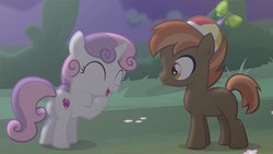 Size: 1280x720 | Tagged: safe, artist:brutalweather studio, button mash, sweetie belle, the cutie remark prequel, g4, buttongate, cutie mark, female, male, ship:sweetiemash, shipping, show accurate, straight, the cmc's cutie marks, youtube link