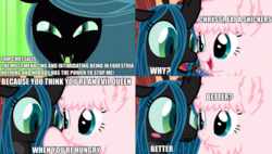 Size: 1200x682 | Tagged: safe, artist:mixermike622, queen chrysalis, oc, oc:fluffle puff, changeling, pony, g4, canon x oc, cute, cutealis, diabetes, female, flufflebetes, image macro, lesbian, mare, meme, ocbetes, ship:chrysipuff, shipping, snickers, you're not you when you're hungry