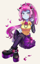 Size: 800x1263 | Tagged: safe, artist:tzc, violet blurr, equestria girls, g4, clothes, female, nail polish, solo