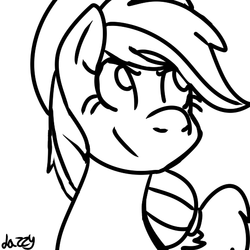 Size: 540x540 | Tagged: safe, artist:apple-jazzy, applejack, g4, female, looking up, simple background, sketch, solo