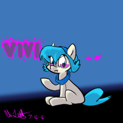 Size: 1790x1790 | Tagged: safe, artist:thekitfox, clothes, female, glasses, hairband, mystery skulls, ponified, scarf, vivi