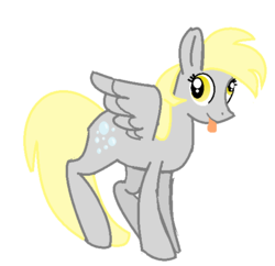 Size: 565x548 | Tagged: safe, artist:derpdoo, derpy hooves, pegasus, pony, g4, female, mare, simple background, solo, tongue out, transparent background