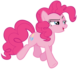 Size: 7700x7000 | Tagged: safe, artist:tardifice, pinkie pie, g4, absurd resolution, apéry's constant get, female, open mouth, simple background, solo, transparent background, vector, walking