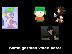 Size: 1600x1200 | Tagged: safe, g4, ben 10, exploitable meme, german, kyle broflovski, male, meme, same voice actor, shadow the hedgehog, sonic the hedgehog, sonic the hedgehog (series), sonic x, south park