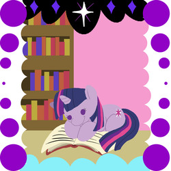 Size: 10800x10800 | Tagged: safe, artist:jessikitt-e, artist:lordboop, twilight sparkle, g4, absurd resolution, book, female, solo