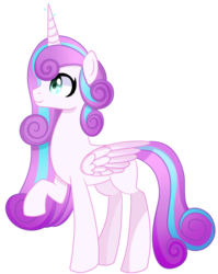Size: 2900x3650 | Tagged: safe, artist:emera33, princess flurry heart, g4, female, high res, older, raised hoof, solo