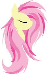 Size: 1280x1948 | Tagged: safe, artist:simonk0, fluttershy, pegasus, pony, g4, bust, colored, eyes closed, female, flat colors, lineless, mare, portrait, profile, simple background, solo, transparent background