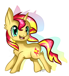 Size: 1669x1831 | Tagged: safe, artist:jazzerix, sunset shimmer, pony, unicorn, g4, female, fluffy, solo