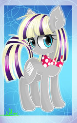 Size: 1024x1618 | Tagged: safe, artist:mite-lime, oc, oc only, earth pony, pony, neck bow, solo