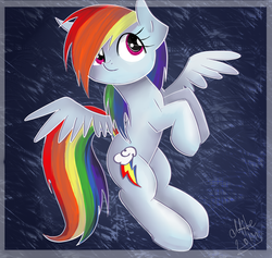 Size: 1024x970 | Tagged: safe, artist:mite-lime, rainbow dash, pony, g4, backwards cutie mark, female, solo