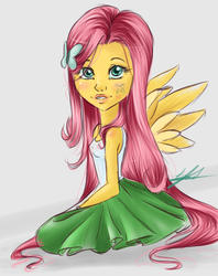 Size: 900x1134 | Tagged: safe, artist:xmasqueradexjadex, fluttershy, equestria girls, g4, female, humanized, solo, winged humanization