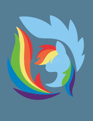 Size: 2550x3300 | Tagged: safe, artist:kinokashi, part of a set, rainbow dash, g4, emblem of harmony, female, minimalist, solo, watermark