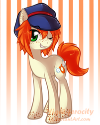 Size: 900x1117 | Tagged: safe, artist:xnightmelody, oc, oc only, oc:alan, earth pony, pony, freckles, solo