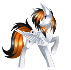 Size: 2382x2364 | Tagged: safe, artist:scarlet-spectrum, oc, oc only, oc:rainy sky, pegasus, pony, commission, high res, male, raised hoof, simple background, solo, transparent background