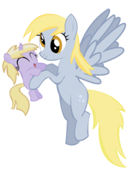 Size: 1569x2027 | Tagged: safe, artist:joemasterpencil, derpy hooves, dinky hooves, pegasus, pony, unicorn, g4, cute, daaaaaaaaaaaw, derpabetes, dinkabetes, equestria's best daughter, equestria's best mother, female, filly, happy, headcanon, mare, simple background, smiling, transparent background