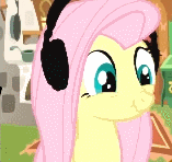 Size: 157x148 | Tagged: safe, artist:vannamelon, fluttershy, g4, animated, cute, dancing, female, gif for breezies, headphones, picture for breezies, scrunchy face, shyabetes, two-frame gif, vibing, youtube link