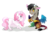 Size: 1024x681 | Tagged: safe, artist:hikariviny, discord, princess celestia, alicorn, draconequus, pony, g4, blank flank, blushing, butt, cewestia, colored hooves, cute, cutelestia, daaaaaaaaaaaw, discute, duo, duo male and female, female, filly, filly celestia, foal, looking at each other, male, open mouth, pink-mane celestia, plot, shadow, simple background, sitting, smiling, spread wings, spreading, standing, sunbutt, weapons-grade cute, white background, wings, young, young celestia, young discord, younger