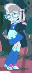 Size: 366x817 | Tagged: safe, edit, edited screencap, screencap, silver spoon, equestria girls, g4, :3, boots, cute, dancing, fall formal outfits, high heel boots, needs more jpeg, silverbetes