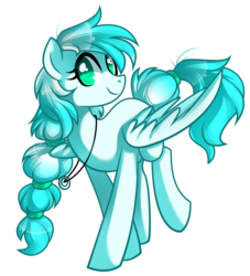 Size: 1851x2040 | Tagged: safe, artist:xnightmelody, oc, oc only, pegasus, pony, commission, female, jewelry, mare, necklace, solo