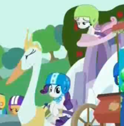 Size: 500x509 | Tagged: safe, screencap, rainbow dash, rarity, scootaloo, sweetie belle, pony, g4, the cart before the ponies, swanlestia, swanlestia cart