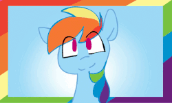 Size: 668x402 | Tagged: safe, artist:nekosnicker, rainbow dash, pegasus, pony, g4, animated, cute, dashabetes, female, mare, smiling, solo, spread wings, wings