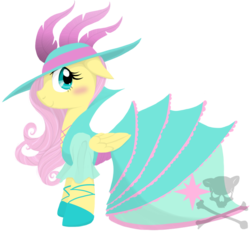 Size: 900x839 | Tagged: safe, artist:evilfurryskull, fluttershy, g4, clothes, female, hat, solo