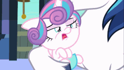 Size: 852x480 | Tagged: safe, artist:wheredamaresat, edit, edited screencap, screencap, princess flurry heart, shining armor, g4, the crystalling, animated, bad trip, corrupted, datamosh, dimension travel, error, frown, glitch, not salmon, op is on drugs, open mouth, pain, reality warp, screaming, tongue out, tripping balls, wat, wide eyes