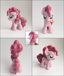 Size: 1000x1188 | Tagged: safe, artist:vitav, pinkie pie, g4, craft, female, filly, mouth hold, paintbrush, photo, solo