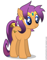 Size: 5961x7500 | Tagged: safe, artist:justisanimation, genie, pony, absurd resolution, ponified, shantae, shantae (character), simple background, solo, transparent background, vector