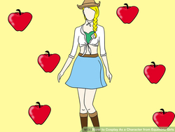 Size: 728x546 | Tagged: safe, applejack, equestria girls, g4, boots, clothes, costume, cowboy hat, denim skirt, front knot midriff, hat, midriff, no face, skirt, stetson, wikihow