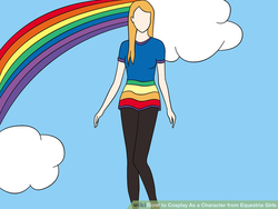 Size: 728x546 | Tagged: safe, rainbow dash, equestria girls, g4, clothes, costume, no face, wikihow