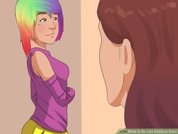 Size: 728x546 | Tagged: safe, rainbow dash, human, g4, clothes, cosplay, costume, wig, wikihow