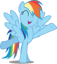Size: 4480x5000 | Tagged: safe, artist:dashiesparkle, rainbow dash, pegasus, pony, g4, .svg available, ^^, absurd resolution, cute, dashabetes, eyes closed, female, open mouth, ponyscape, simple background, solo, transparent background, vector