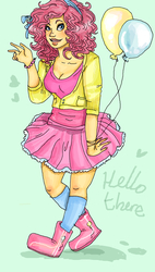 Size: 795x1402 | Tagged: safe, artist:superlucky13, pinkie pie, human, g4, female, humanized, solo