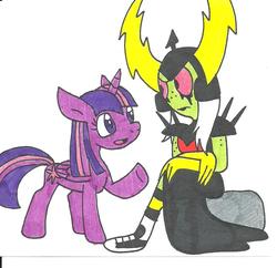 Size: 877x849 | Tagged: safe, artist:cmara, twilight sparkle, alicorn, pony, g4, contest, contest entry, crossover, lord dominator, traditional art, twilight sparkle (alicorn), wander over yonder