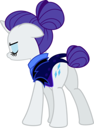 Size: 6511x8894 | Tagged: safe, artist:pink1ejack, artist:uxyd, rarity, pony, unicorn, g4, the cutie re-mark, absurd resolution, alternate timeline, butt, eyes closed, female, full body, night maid rarity, nightmare takeover timeline, plot, simple background, solo, transparent background, vector