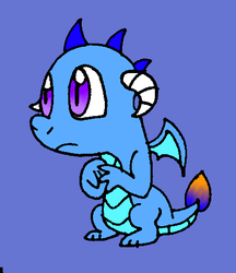 Size: 419x485 | Tagged: safe, artist:cmara, oc, oc only, unnamed oc, dragon, baby dragon, offspring, paint tool sai, parent:garble, parent:princess ember, parents:emble, simple background, solo
