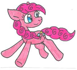 Size: 634x573 | Tagged: safe, artist:cmara, pinkie pie, g4, female, solo, traditional art