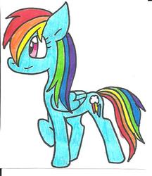 Size: 557x645 | Tagged: safe, artist:cmara, rainbow dash, g4, female, solo, traditional art