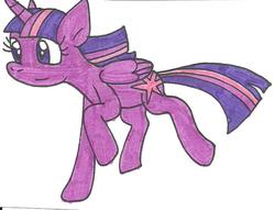 Size: 728x556 | Tagged: safe, artist:cmara, twilight sparkle, alicorn, pony, g4, female, solo, traditional art, twilight sparkle (alicorn)