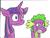 Size: 723x551 | Tagged: safe, artist:cmara, spike, twilight sparkle, alicorn, pony, g4, traditional art, twilight sparkle (alicorn)