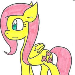 Size: 551x551 | Tagged: safe, artist:cmara, fluttershy, g4, female, solo, traditional art